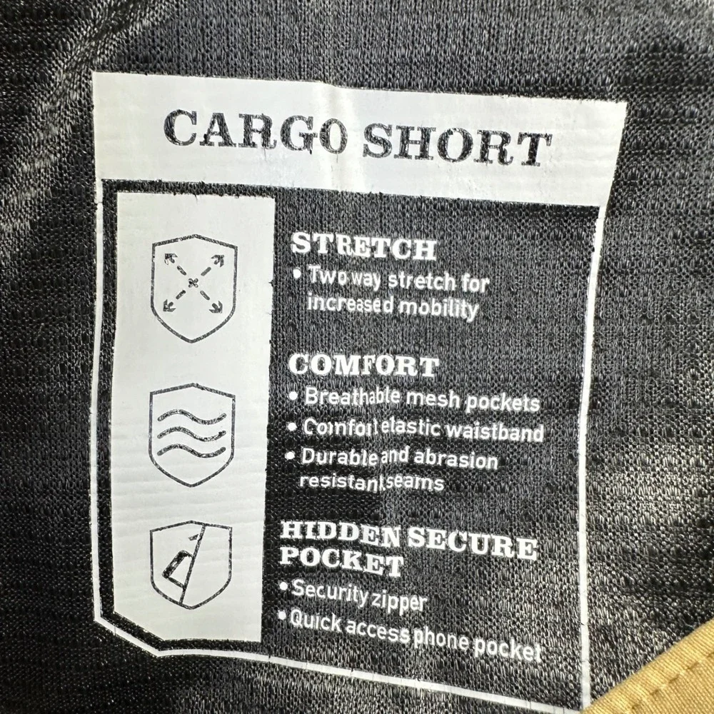 Orvis Cargo Shorts 40 Brown Stretch Hiking Utility Gorpcore Outdoor Lightweight